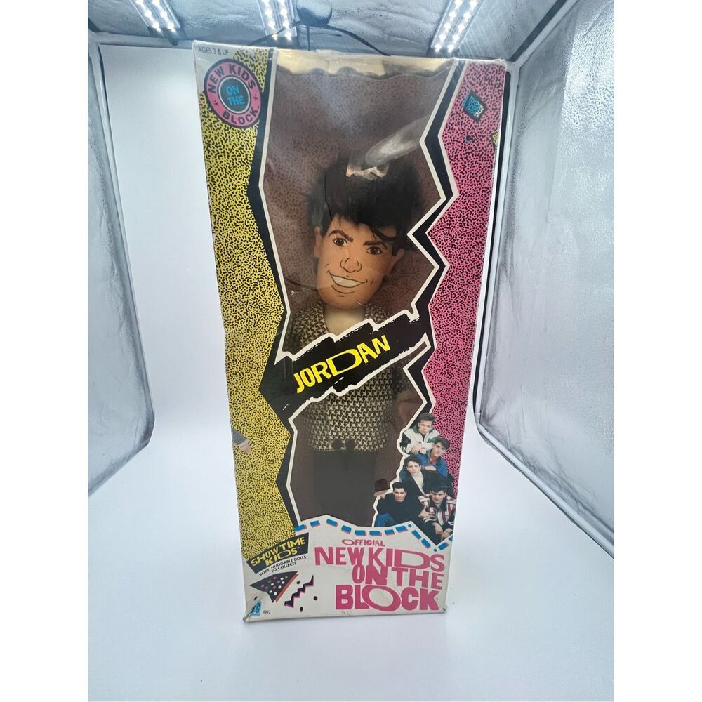 Vintage 90s New Kids on the Block Jordan Knight Big Plush Pillow Doll in box